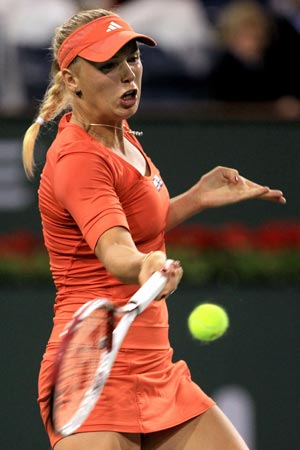 Wozniacki outlasts Arvidsson to advance at Indian Wells 